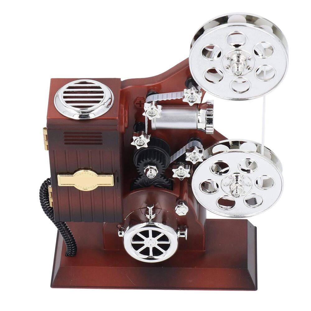 8767 Vintage Movie Film Projector Music Box ABS Antique Wind Up Music Box